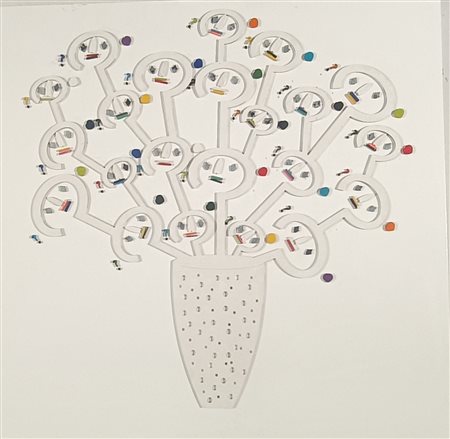 JELASSI MOKHTAR Latifa (Tunisia) 1964 Donne in calore 2020 Acrilico e collage...