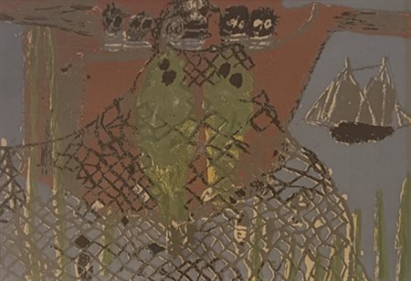 BIANCONI FULVIO Ponte di Brenta (Pd) 1915 Senza titolo 1957 Serigrafia su...