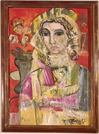 PANICHI ROBERTO Cuneo (Cn) 1937 Senza titolo Olio su tela 67,00x48,00 Firmato...