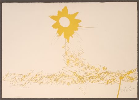 DANGELO SERGIO Milano (Mi) 1932 Collina alfabeto Litografia a colori es....