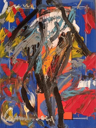 MOISO GIORGIO Cairo Montenotte (Savona) 1942 Donna che cammina Olio su tela...