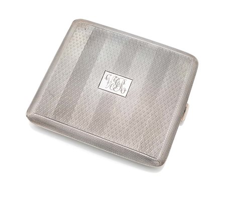 Portasigarette in argento, Birmingham 1927 cm 9,5x9x0,5 - gr. 130 superficie...