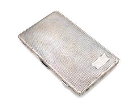 Portasigarette in argento, Birmingham 1936 cm 14,5x8,5x0,5 - gr. 204...