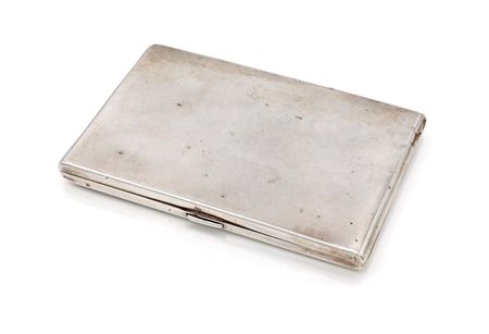 Portasigarette in argento, Londra 1936 cm 12,5x8,3x0,8 - gr. 198 interamente...