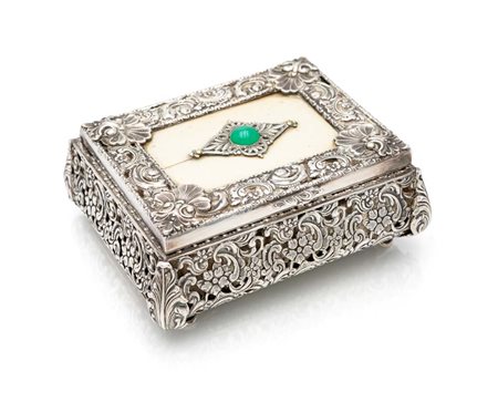 Portagioie in argento 800/000, Italia, Anni Quaranta/Cinquanta cm 4,5x11x9 -...