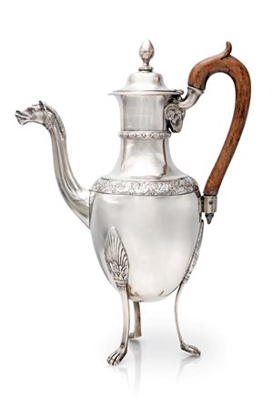 Caffettiera in argento 833/000, Napoli, 1830 ca. saggiatore Paolo di Blasio...