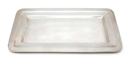 Vassoio rettangolare in argento con angoli arrotondati cm 46x27 - gr. 1258