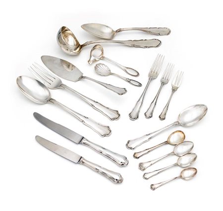 Argenteria Clementi e Gianmaria Buccellati - Servizio di posate in argento da...