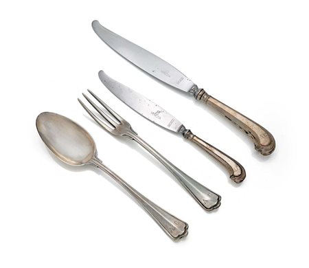 Parte di un servizio di posate San Marco peso complessivo gr. 1840 (esclusi i...