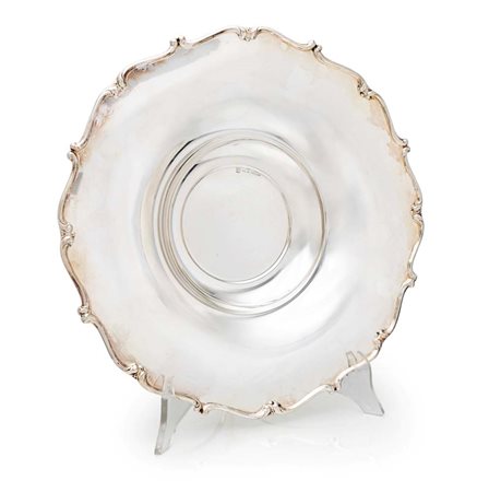 Centrotavola circolare in argento 800/000 cm 5x32 - gr. 458 con profilo...