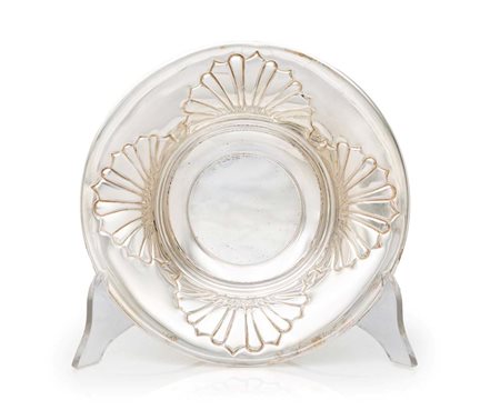 Vaschetta circolare in argento 800/000 lavorato a mano cm 4x20 - gr. 168 con...