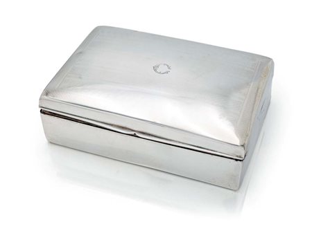 Scatola in legno rivestito in argento 800/000 cm 4x13,5x9 - peso lordo gr....