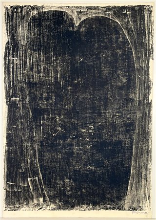 VENTURINO VENTURI, 70 x 100 cm, Monotipo, disegno impresso a olio su carta...