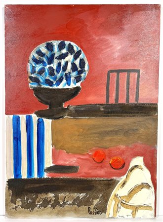 BREDDO GASTONE, 50 x 70 cm, Senza Titolo, olio su tela, opera registrata...