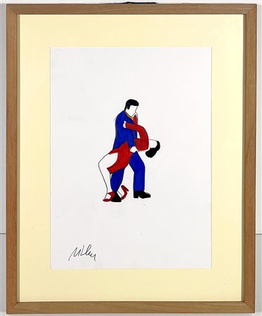 LODOLA MARCO, 33 x 24 cm, pennarelli su cartoncino, autentica dell'artista su...