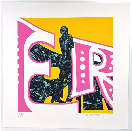 BERTINI GIANNI, 60 x 60 cm, ”ER” – 1980 Serigrafia stampata a 4 colori su...
