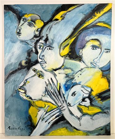 REMO BRINDISI, 74 x 92 cm, olio su tela, opera archiviata (codice di...