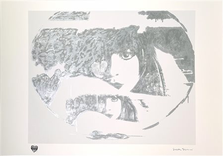 GIOSETTA FIORONI, 70 x 100 cm, “Doppio Liberty Silver” Serigrafia...