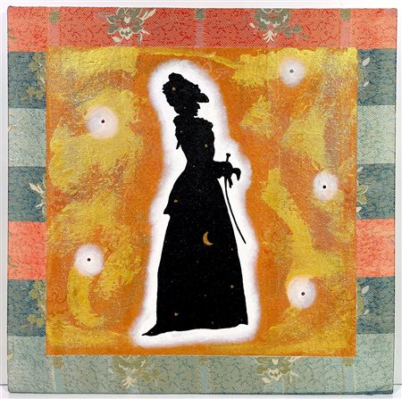 PIZZI STEFANO, 50 x 50 cm, ”Madama”, anno 2010, tecnica mista su tela su...