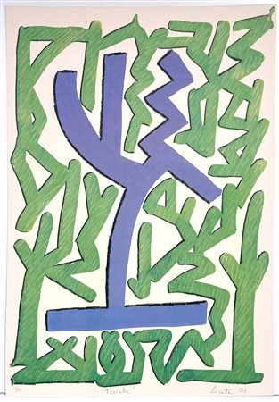 LICATA RICCARDO, 34 x 49 cm, litografia a colori Firma e anno in basso a...