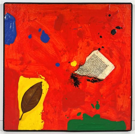 NUCARA RENZO, 50 x 50 cm, ”Resinfilm 104" - resine e pigmenti su tavola, anno...