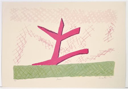 LICATA RICCARDO, 34 x 49 cm, litografia a colori Firma e anno in basso a...