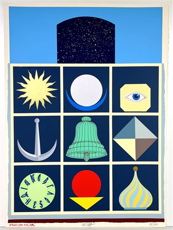 LUCIO DEL PEZZO, 56 x 76 cm, ”Russia come Rosso, Bello"serigrafia su carta da...