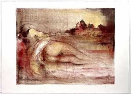 AJMONE GIUSEPPE, 50 x 70 cm, litografia su carta , firma in basso a destra e...