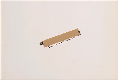 CESARE TACCHI,1940-2014, tecnica mista e collage su cartoncino 1969, cm 49,5...