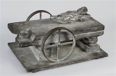 MIMMO PALADINO, 1948, scultura in bronzo 1988, cm 35,5 x 66 x 44: Edizione di...