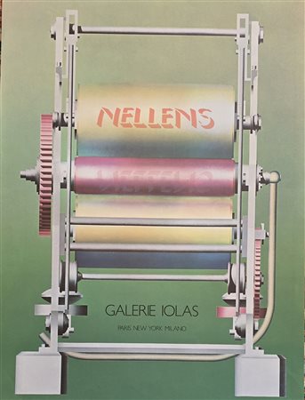 ROGER NELLESNS, 79,5 x 59 cm, manifesto serigrafico originale della mostra...