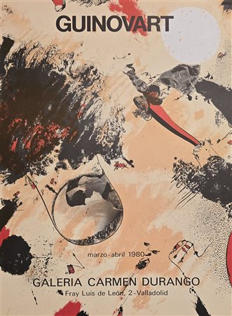 JOSEP GUINOVART, 76 x 56 cm, manifesto serigrafico originale della mostra...
