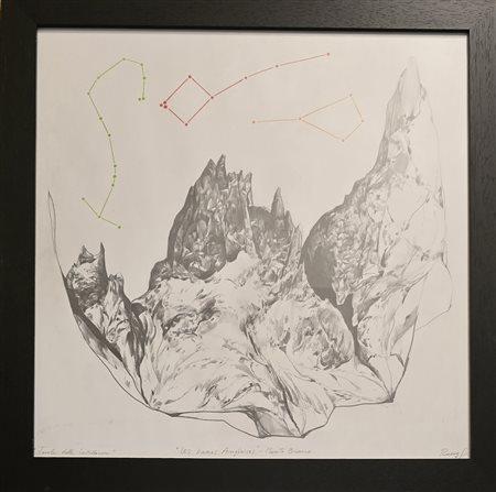 GIANLUIGI ROCCA, 60 x 60 cm, tecnica mista su carta “ Les Dames Anglaises “...