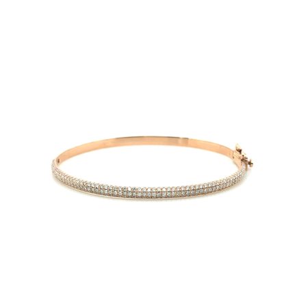 BRACCIALETTO IN ORO ROSA 14K CON DIAMANTI - DH-B268