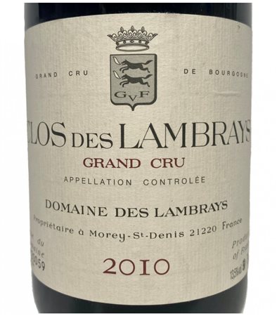  
Clos Des Lambrays Domaine des Lambrays 2010 1 Bot 
 