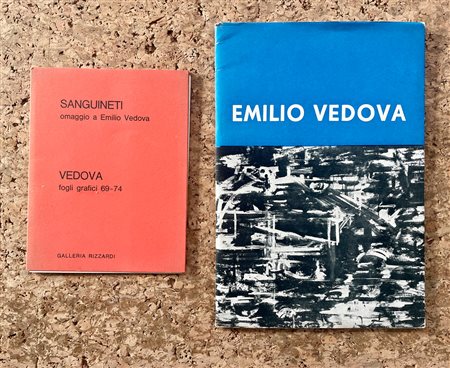 EMILIO VEDOVA - Lotto unico di 2 cataloghi, di cui uno autografato