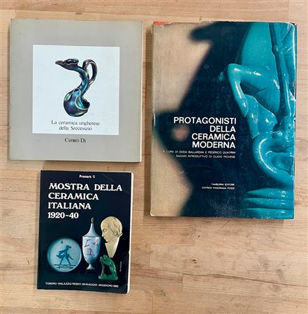 ARTE DELLA CERAMICA - Lotto unico di 3 cataloghi