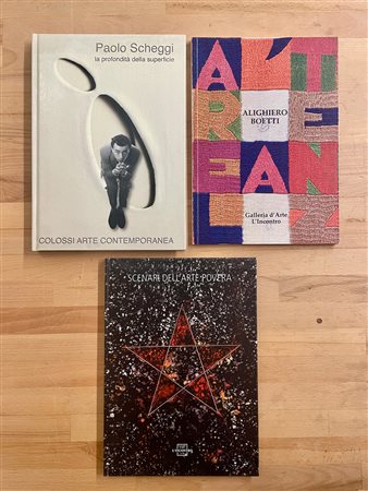 PAOLO SCHEGGI, ALIGHIERO BOETTI E ARTE POVERA - Lotto unico di 3 cataloghi