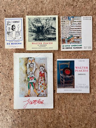 WALTER PIACESI, ORFEO TAMBURI E FRANCO GENTILINI - Lotto unico di 5 cataloghi