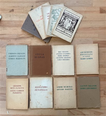 PROTAGONISTI DELLA STORIA DELL'ARTE - Lotto unico di 9 rari cataloghi