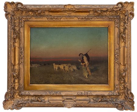 Vittorio Avondo - "Pascolo al tramonto"