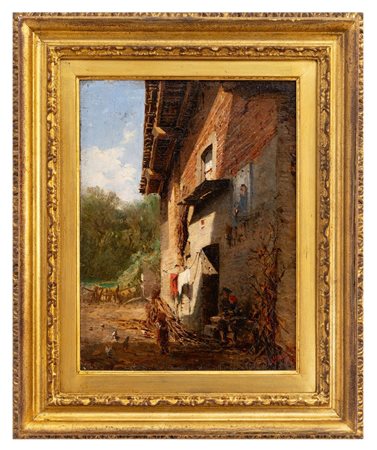 Achille Tominetti - "Scena di vita Quotidiana 1875"