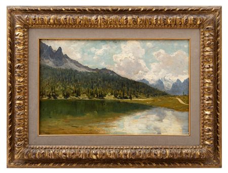 Guglielmo Ciardi - "Lago di Misurina ( Belluno ) 1893"