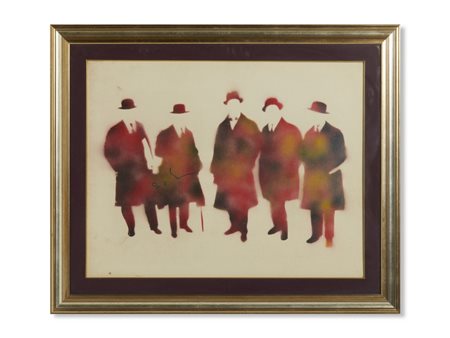 SCHIFANO MARIO (1934 - 1998) - FUTURISMO RIVISITATO .