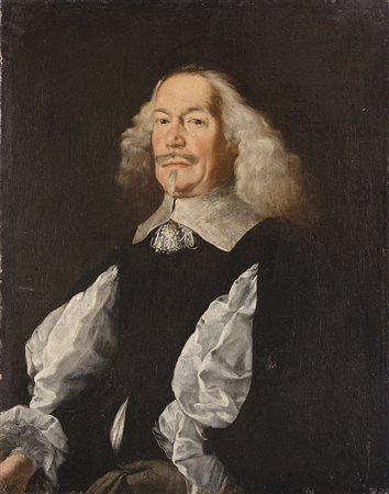 Maestro genovese del secolo XVII " Ritratto di notabile" (Per tradizione...
