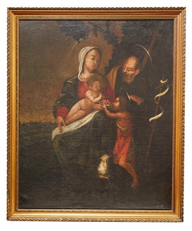  
"Sacra Famiglia con san Giovannino" 
 Cm 110x92