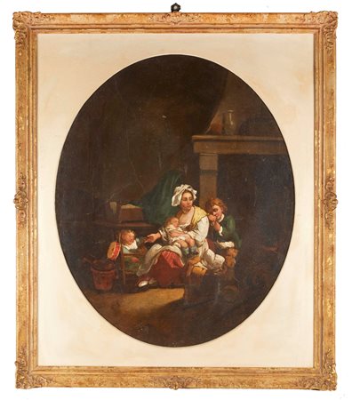  
"Scena d'interno" 
Olio su tela Cm 73x60