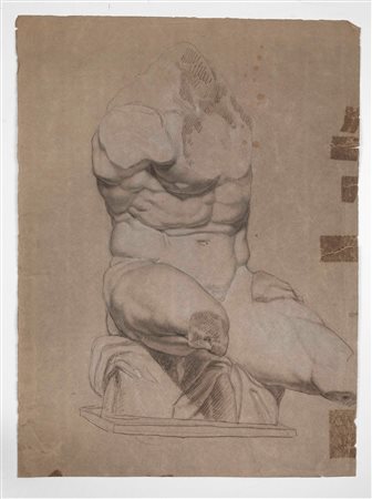  
"Studio di un busto" 
 Cm 41x30,5