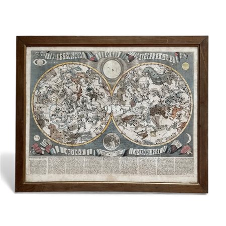  
"Planisfero del Globo Celeste Artico Antartico" 
 Cm 47x57