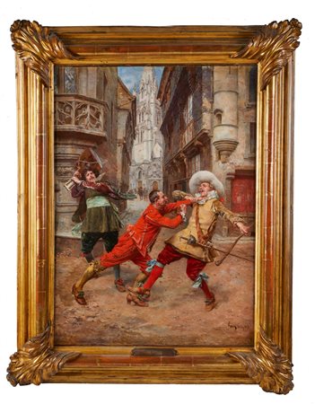 Ludovico Marchetti (Roma, 10/05/1853 - Meriel, 20/06/1909) 
"Senza titolo" 
 Cm 70x52